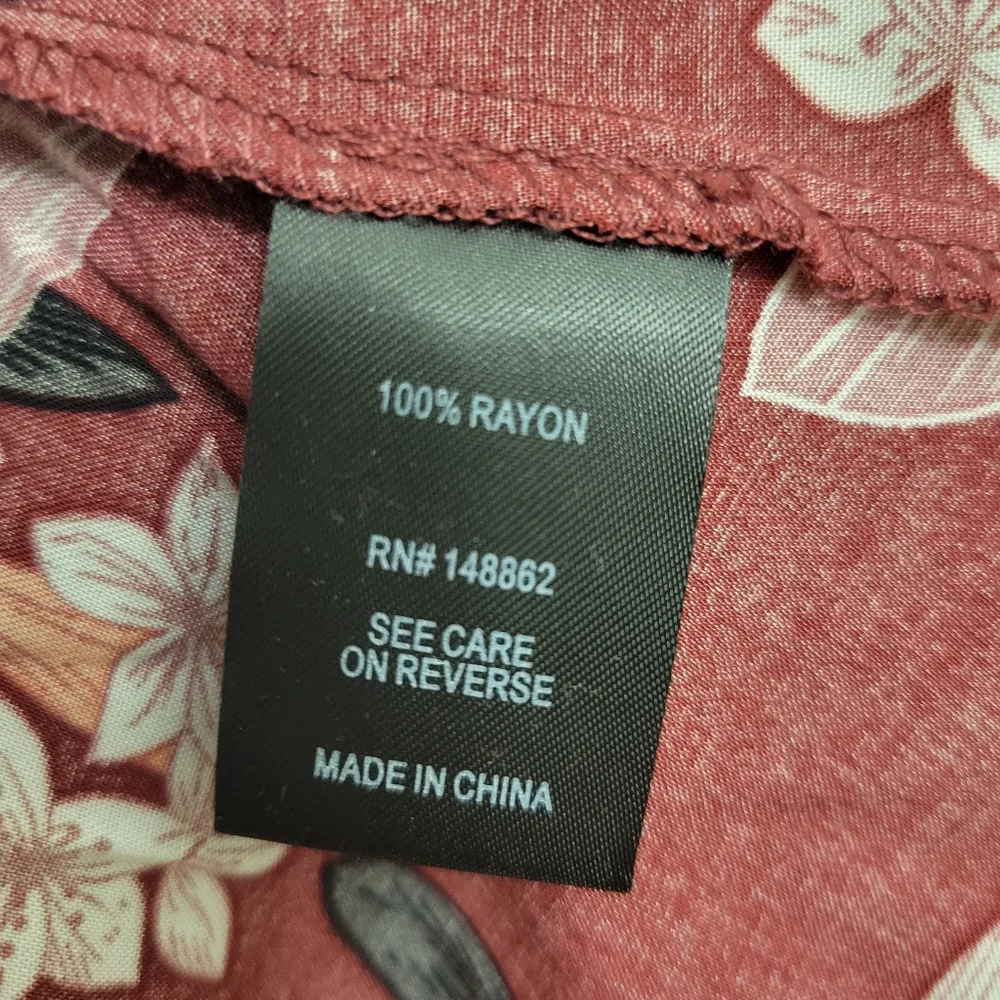 Torrid Red Floral Challis Babydoll Hi-Lo Tank Top - Picture 6 of 9